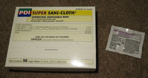 50 super sani-cloth germicidal wipes individually wrapped packets   4  box lot for sale