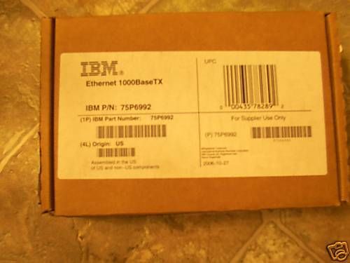 New OEM IBM Ethernet 1000baseTX 75P6992 1000 base TX