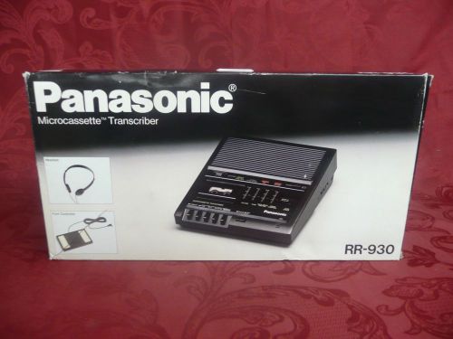 Panasonic RR-930 Microcassette Transcriber Recorder Foot Pedal Transcription