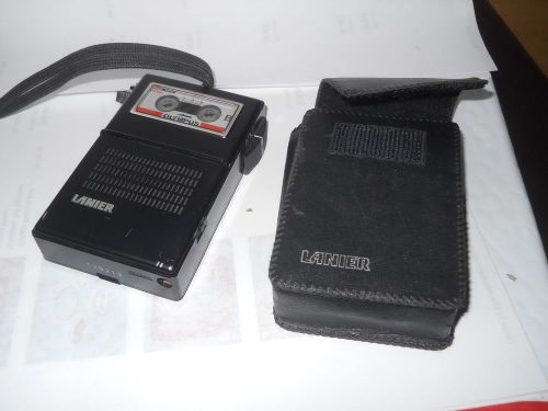 Vintage lanier ms-105 microcassette dictation machine w/ original leather case for sale