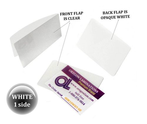 White/clear ibm card laminating pouches 2-5/16 x 3-1/4 qty 50 by lam-it-all for sale