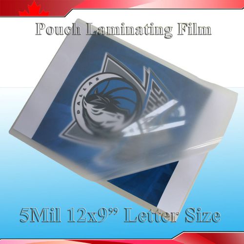 200Pk 5Mil 9x12&#034; Letter Size Clear Laminating Pouch Film Thermal Hot Lamintor