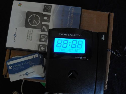 Pyramid timetrax ez swipe card time clock system with 25 badges for sale