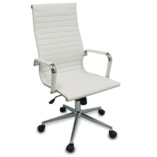New white modern high back executive conference room office chair for sale