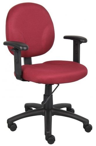 B9091 boss burgundy fabric diamond office/computer task chair w/adjustable arms for sale