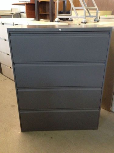 4 DRAWER LATERAL SIZE FILE CABINET by HON OFFICE FURNITURE MODEL 894L w/LOCK&amp;KEY
