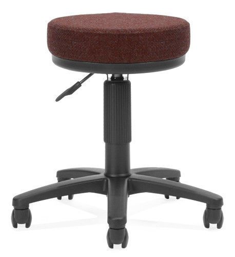 OFM Height Adjustable Drafting Stool with Casters Burgundy Fabric Included