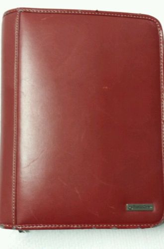 Franklin Covey red leather planner