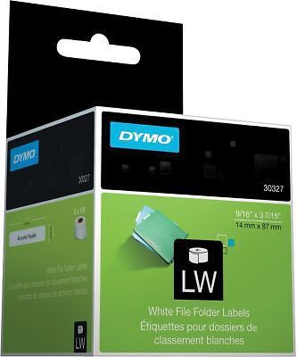 Dymo labelwriter white file folder labels 9/6in x 3 7/16in model 30327 260 count for sale