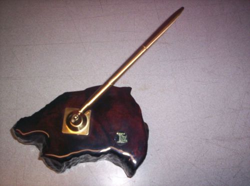 Vintage National Wood Creations Pen Holder by New Zealand 1994 Certified