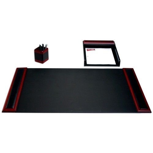 Dacasso Rosewood and Leather 3-Piece Desk Pad Kit - DACD8037 - 3 / Kit