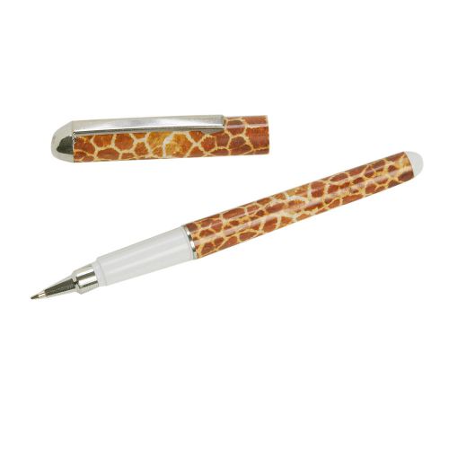 Womens Acrylic Giraffe Safari Animal Print Class Work Office Ball Point Ink Pen