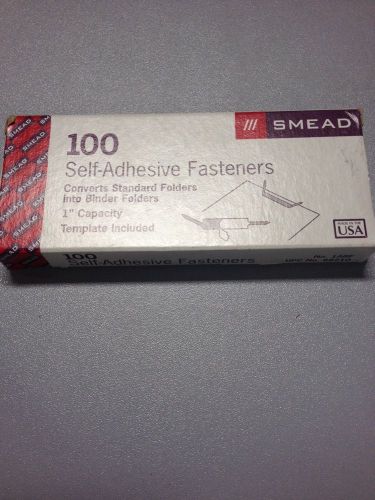 Smead 68210 Self-Adhesive Fastener, 2-3/4&#034; C-C, 1&#034;Cap, 100/BX, Brown No. 1ABF