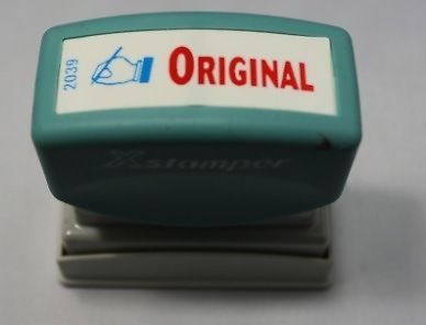 Office Business Rubber Stamp ORIGINAL with Hand Signature Logo