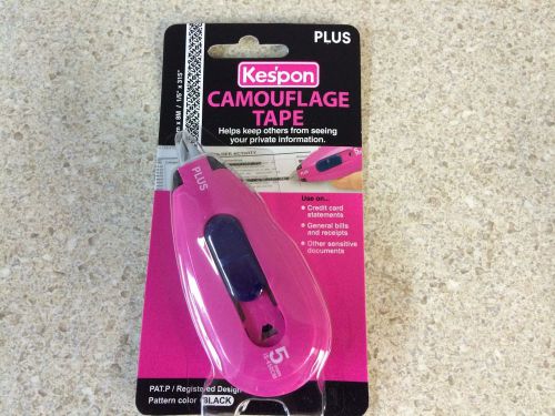 KESPON  Guard Your Identity Protection Camouflage TAPE Pink NEW
