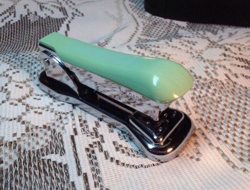 Vintage ace cadet liftop stapler teal and chrome 5&#034; model 302 for sale