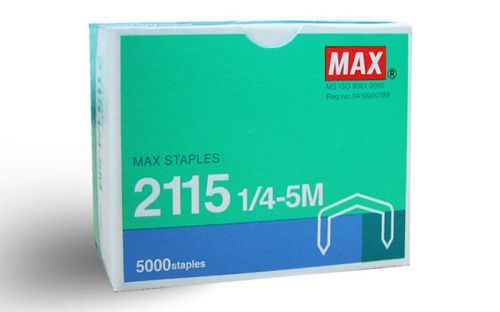 MAX Staples 2115 1/4-5M 5000pcs box for Desktop Stapler NEW FreeS&amp;H