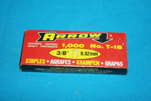 Vintage arrow staples - t18 - 3/8&#034; - (missing one sleeve) for sale