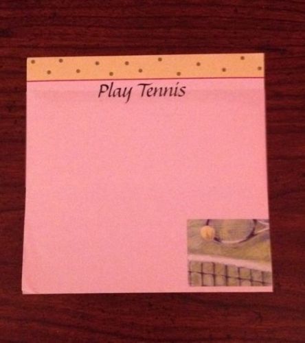 Lot Of 5 Play Tennis Sticky Note Pads Perfect Gift Present