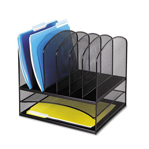 Safco wire mesh magazine file office organizer holder desk storage black folder for sale