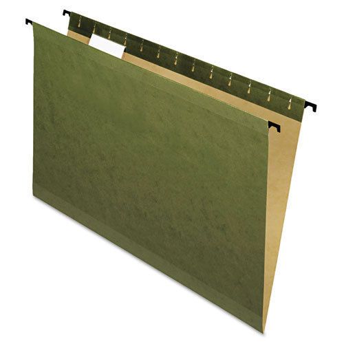 Poly laminate hanging folders, legal, green, 20/box for sale