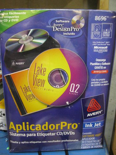 Avery 8696 Matte White CD Label &amp; Insert Combo Sheets for Inkjet Printer SPANISH
