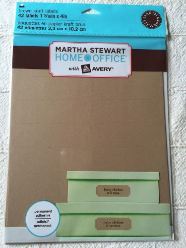 New Martha Stewart Home Office with Avery Brown Kraft Labels from 100% recycled