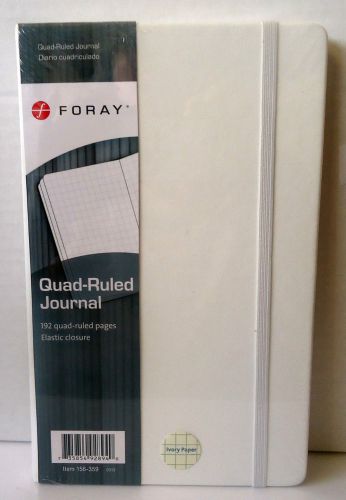 Foray Ivory Quad Ruled journal 192 pages Elastic Closure Item 156-359