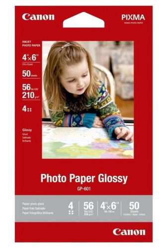 Lot of 5 canon pixma 4 x 6 inches photo paper glossy, 50 sheets total 250 sheets for sale