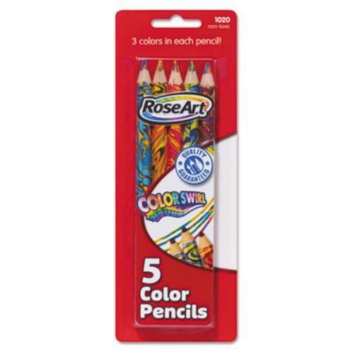 Roseart Rainbow Color Swirl Colored Pencil - Assorted Lead - 5 / Pack (1020aa48)