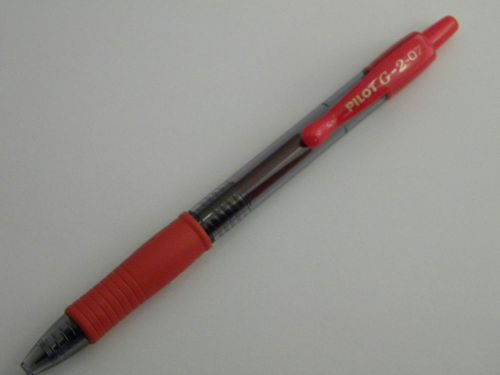 GENUINE PILOT G2 RED GEL INK ROLLER BALL PEN -FREE SHIPPING on Additional Pens