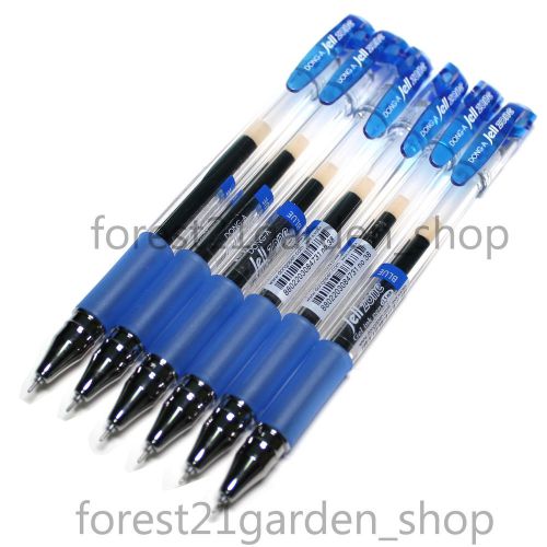 X6  Dong-A Jell zone 0.5mm Gel ink pen Roller Ball pen - Blue 6 Pcs