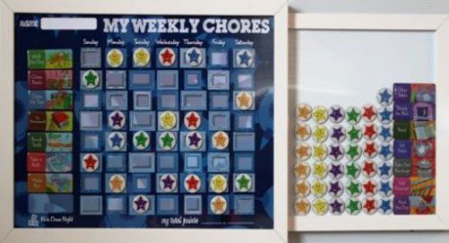 Kids Done Right My Weekly Chores Rockets Magnetic Dry-Erase Rewards Chart  Blue