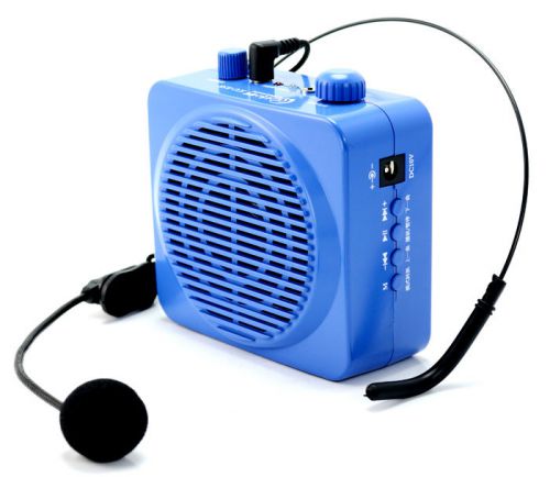 Brand 18W Portable Waistband Voice Booster Mini PA Amplifier Loudspeaker Blue