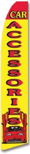 CAR ACCESSORIES RED YELLOW FEATHER SWOOPER BOW BUSINESS TALL FLAG BANNER JNF