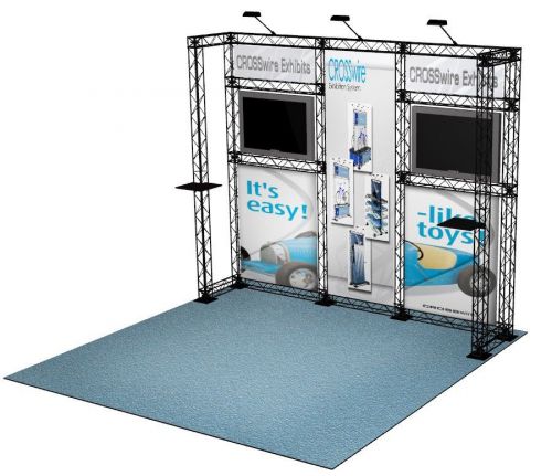 CrossWire 10x10 portable banner stand exhibit booth display pop up graphic