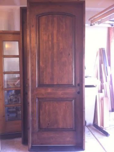 Classic entry door 36&#034; x 96&#034;solid knotty alder traditional 2 panel arch top for sale