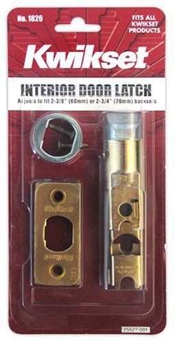 Kwikset 1826-18 6-way adjustable plain latch  polished brass for sale