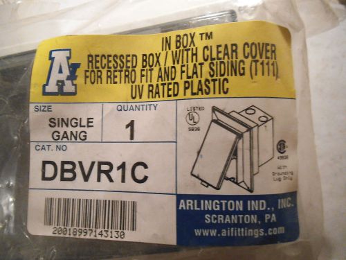 Arlington LOW PROFILE WEATHERPROOF-IN-USE BOX Plastic 1 Gang White DBVR1C - NEW