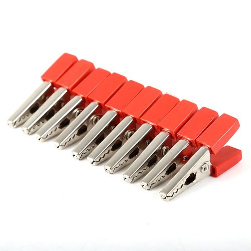 20pcs black red durable copper plated metal battery clips alligator clamps for sale