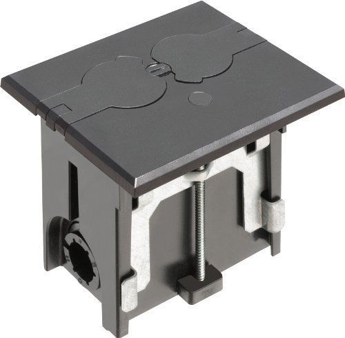 Arlington FLBAF101BL-1 Adjustable Floor Box Kit with Outlet and Flip Plate  for