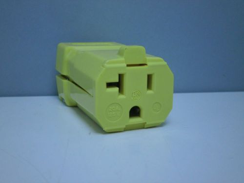 Hubbell HBL5369VY 5369VY Yellow Valise Connector Body 20A 125V 2P 3-Wire
