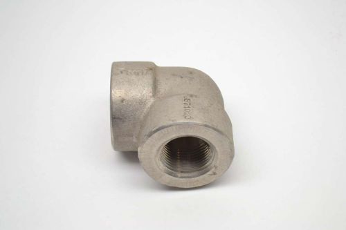 1IN NPT THREADED STAINLESS 90 DEGREE ANGLE ELBOW PIPE FITTING B410772