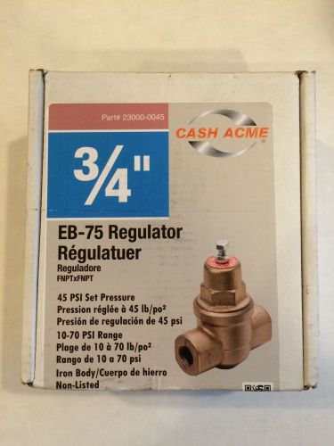 Cash Acme 3/4&#034; EB-75 Water pressure Regulator Model 23000-0045