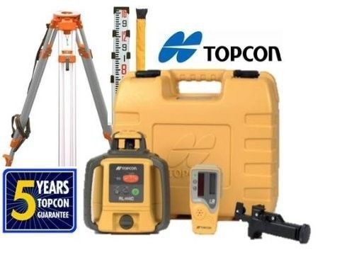 Topcon rl-h4c construction laser level  db kit with tripod and 16&#039; rod 10th for sale