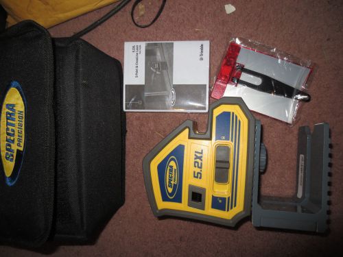 Spectra 5.2XL 5 Point &amp; Cross Line Laser with case kit  Multi-Purpose manual