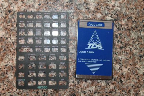 TDS Cogo card for HP 48GX Calculator With overlay