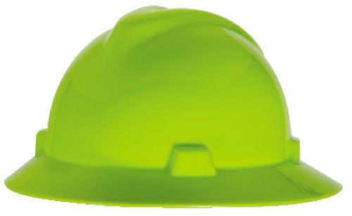 MSA 815570 V GARD HARD HAT WITH FAS TRAC SUSPENSION - LIME GREEN