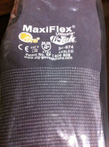 Maxiflex ultimate industrial gloves xxxl size 12~new 12 pair for sale