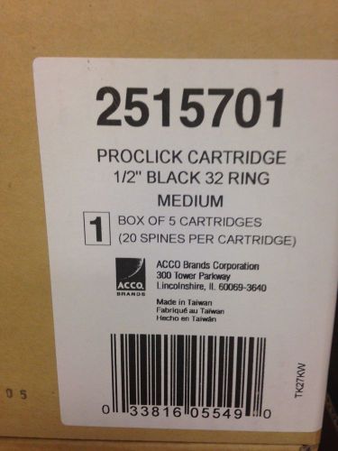 ProClick EASY-EDITING Binding Spines 1/2&#034; Black100ct. New in Sealed Box 2515701